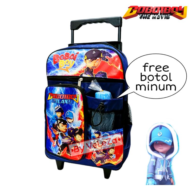 TAS RANSEL TROLI BOBOIBOY GRATIS BOTOL MINUM - TAS TROLI - TAS ANAK