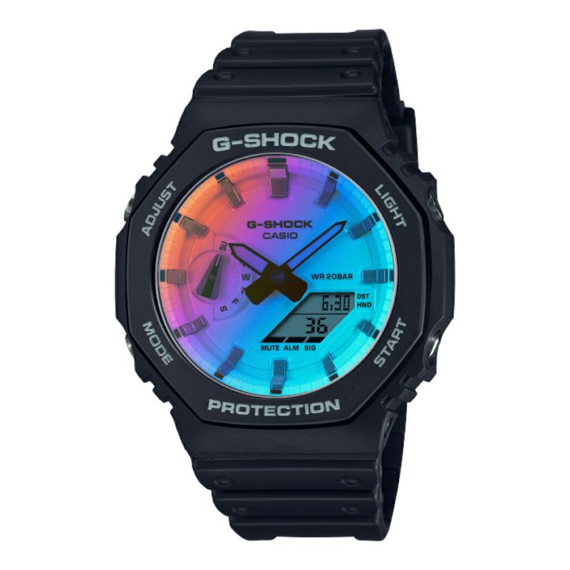 CASIO G-SHOCK GA-2100SR-1ADR / GSHOCK GA2100SR-1A IRIDESCENT COLOR ORIGINAL & GARANSI