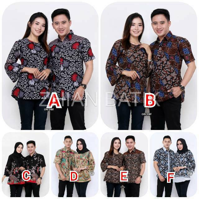 batik sarimbitan Maura Couple - Sania Ruffle Batik Couple / sarimbit batik pekalongan / blus batik