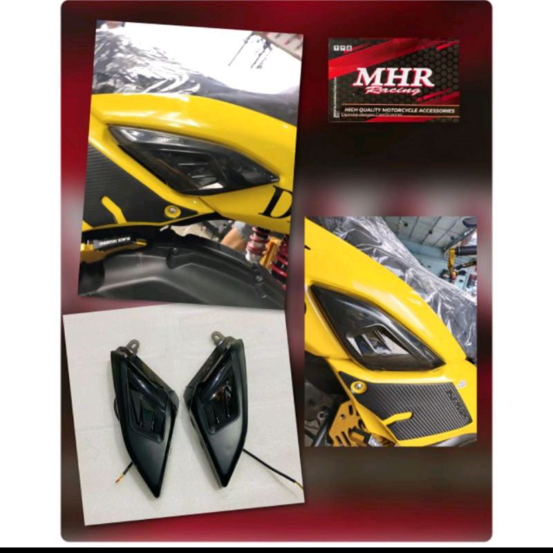 Cover Body samping / Cover Pijakan Nmax New + lampu MHR