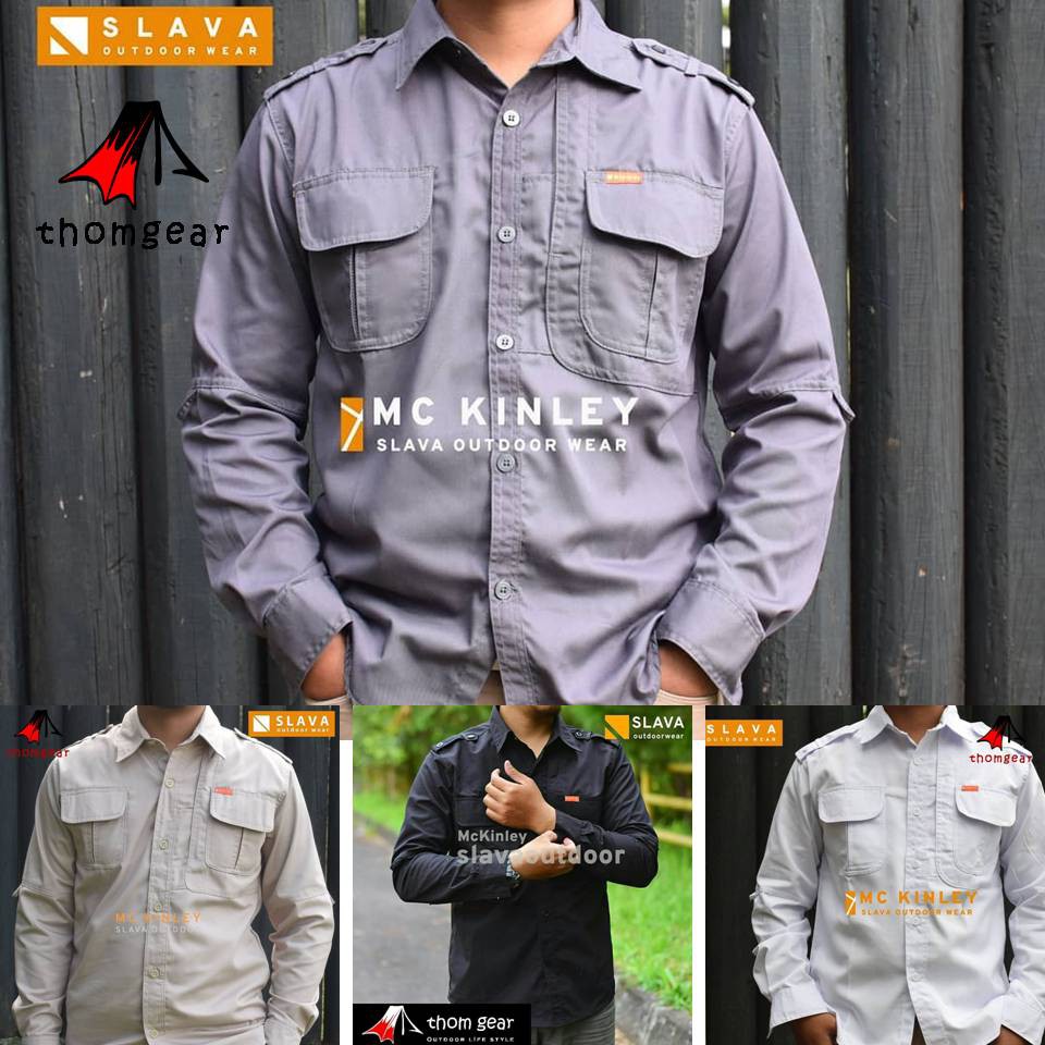 Thomgear Slava Mc Kinley Pdl Bahan American Drill Kemeja Tactical Pakaian Dinas Lapangan Thomgear