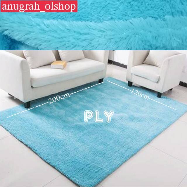  Karpet  bulu  ambal meja 200x120xcm Shopee  Indonesia