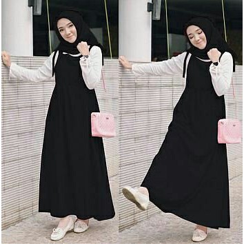 Premium-Busana Muslim-stelan baju muslim waka waka hitam fashion wanita gamis