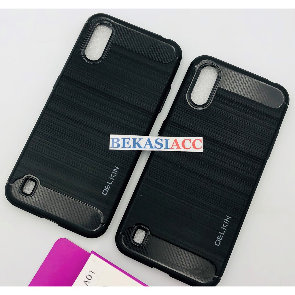 SILIKON SAMSUNG A01 DELKIN KARBON - SOFT CASE SAMSUNG A01