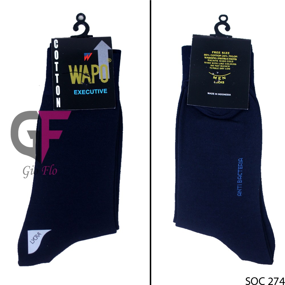 GIOFLO Kaus Kaki Modis Rajut Panjang Dark Blue / SOC 274