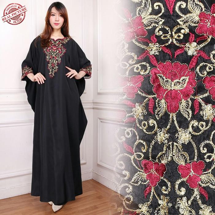 Melva dress maxi panjang gamis kaftan wanita jumbo fit to XXL