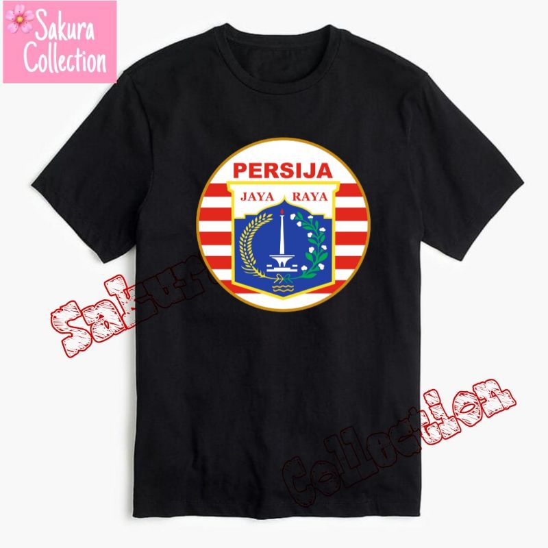 kaos baju bola supporter PERSIJA JAKARTA logo tulisan kaus manga tshirt SELLER vintage tee pakaian murah terlaris pria wanita t-shirt hitam putih katun combed cotton 30s 24s oversize lokal S M L XL XXL 2XL XXXL 3XL otsky erigo