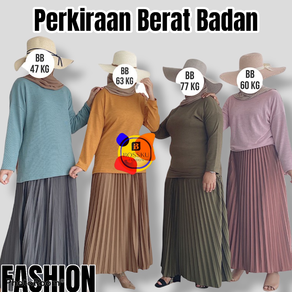 Rok Plisket Premium Jumbo M Fit XXL 100% Original