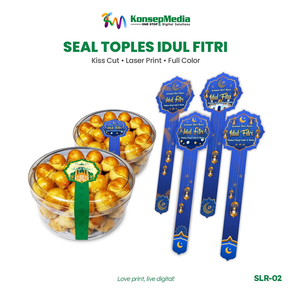 

Set Sticker Segel Idul Fitri | Stiker Botol / Toples Kue Lebaran | SLR-04
