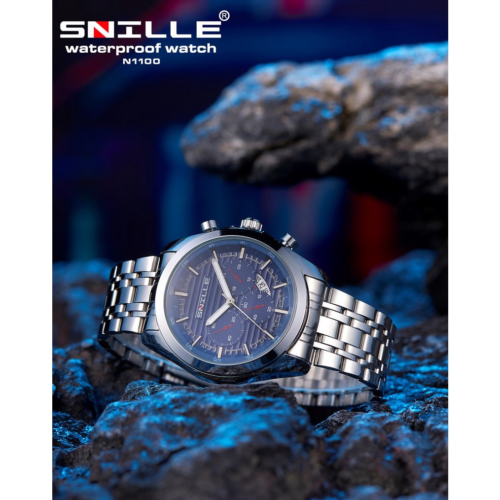 JAM TANGAN PRIA SNILLE ORIGINAL ANTI AIR RANTAI FASHION WATERPROOF