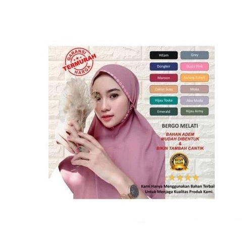 KERUDUNG SIRIA TALI RENDA MELATI BERGO RENDA BERGO MARYAM RENDA MELATI goodgoo66 Kualitas Baik