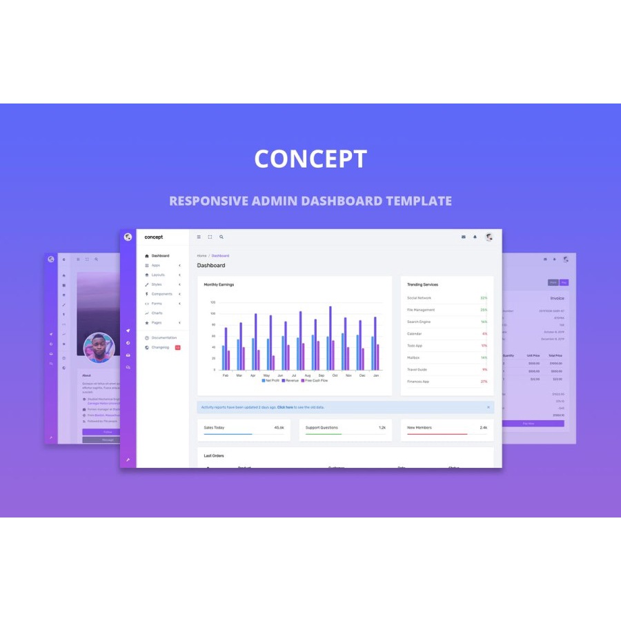 Template Admin Concept Responsive Admin Dashboard Template