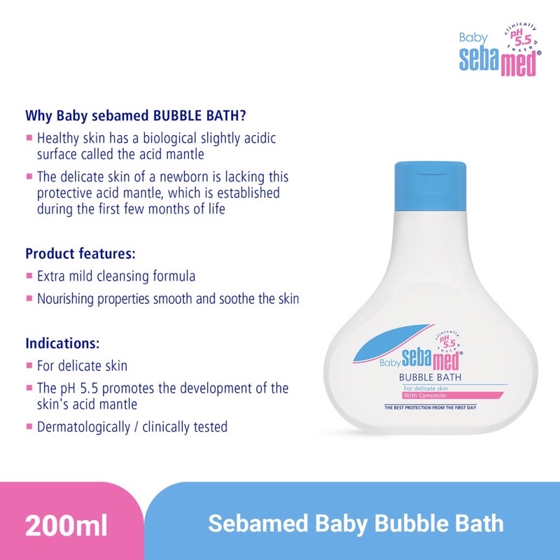 Sebamed baby bubble bath 200ml