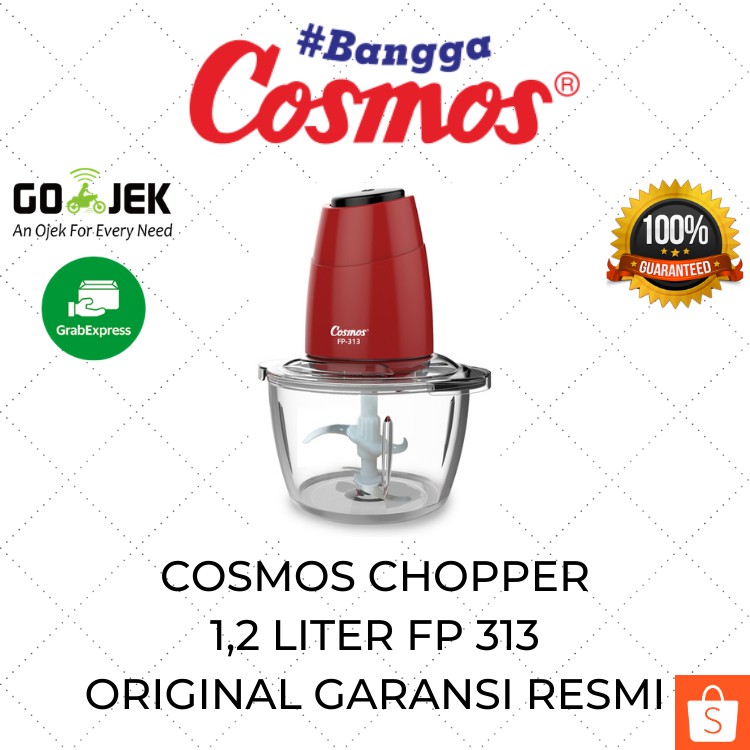 Cosmos Chopper Listrik 1.2 Liter FP 313 / Blender Food Processor / Coper / Belender Bumbu Penggiling