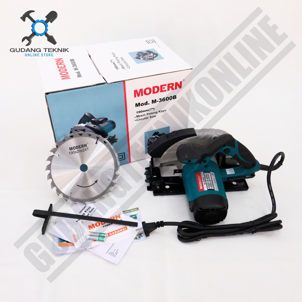 Circular Saw 7inch Modern M-3600B - Gergaji Listrik Circle Potong Kayu 7 inch Modern M3600B