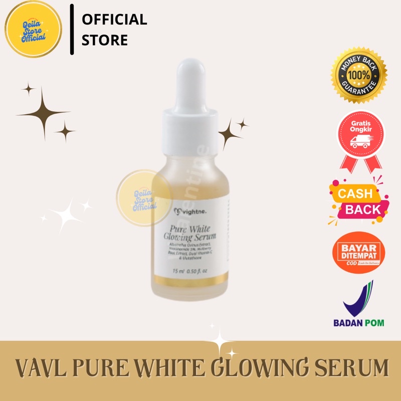 VAVL PURE WHITE GLOWING SERUM 100% ORIGINAL BY VIGHTNE VIRGINY VIVALENTINE