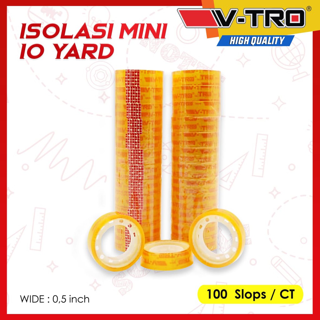 

Isolasi 10 yard / Solatip 10 yard Per Slop (12 pcs)
