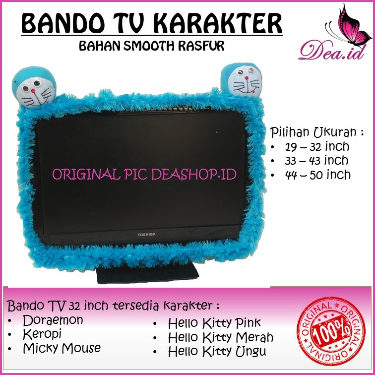 [DEASHOP] [HOME LIVING DECORATION] BANDO TV-HIASAN TV-COVER TV-PERNAK PERNIK UKURAN 19 - 56 INCH