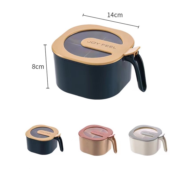 ALI88 Tempat Bumbu 4 Sekat / Kotak Bumbu 4 in 1 / Tempat Bumbu Dapur