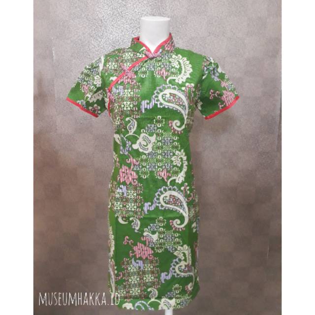 Dress Cheongsam Batik / Cheongsam Batik Dress Wanita