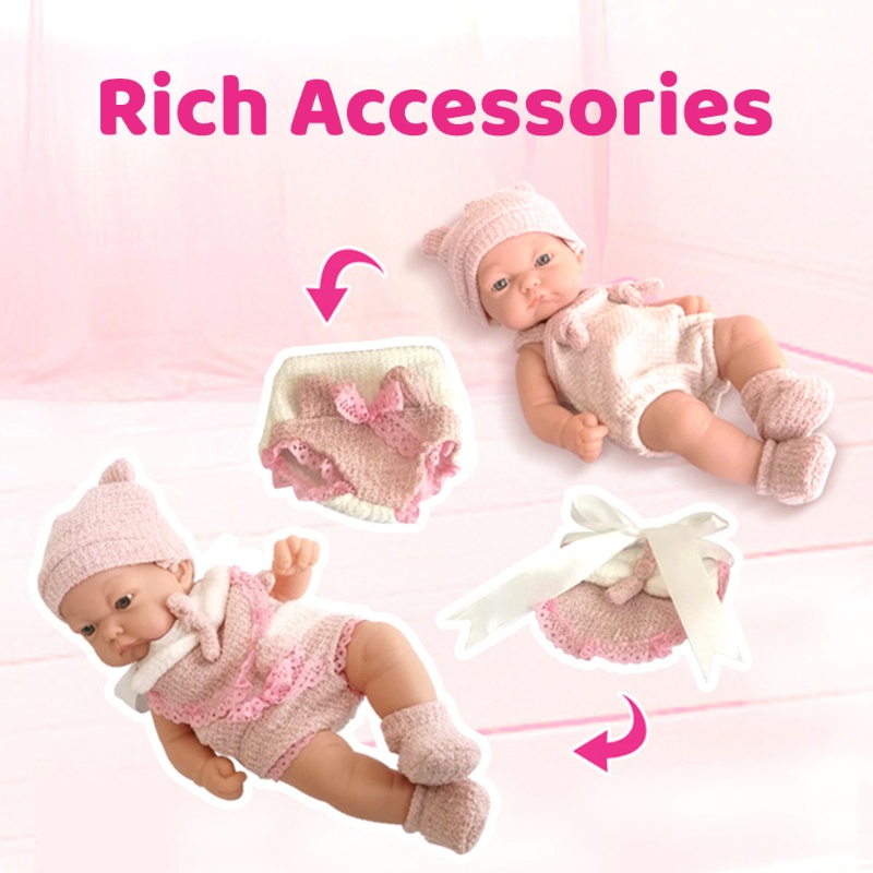 Mary 25cm Mini Tidur Untuk Boneka Untuk w/Lovely Face Eyes-opened Soft Toy Baby Party