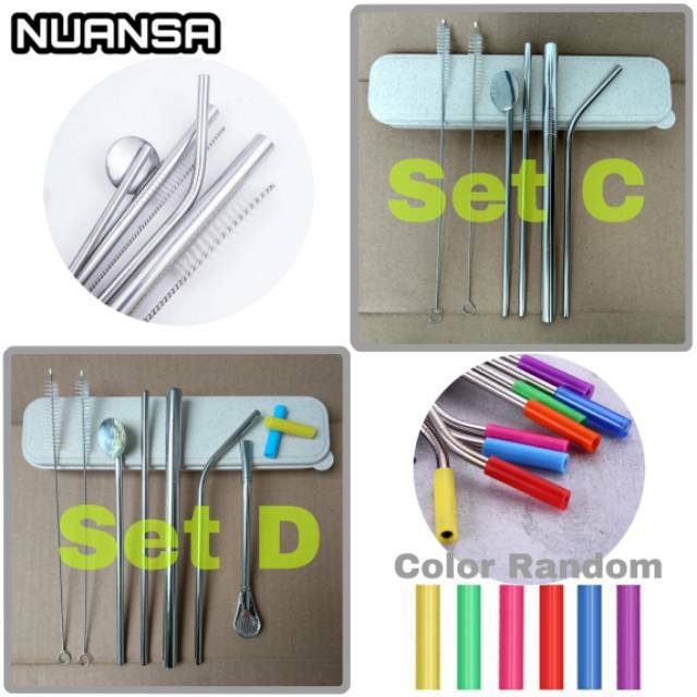 Sedotan Stainless / sedotanstainless straw + Box Best Grade