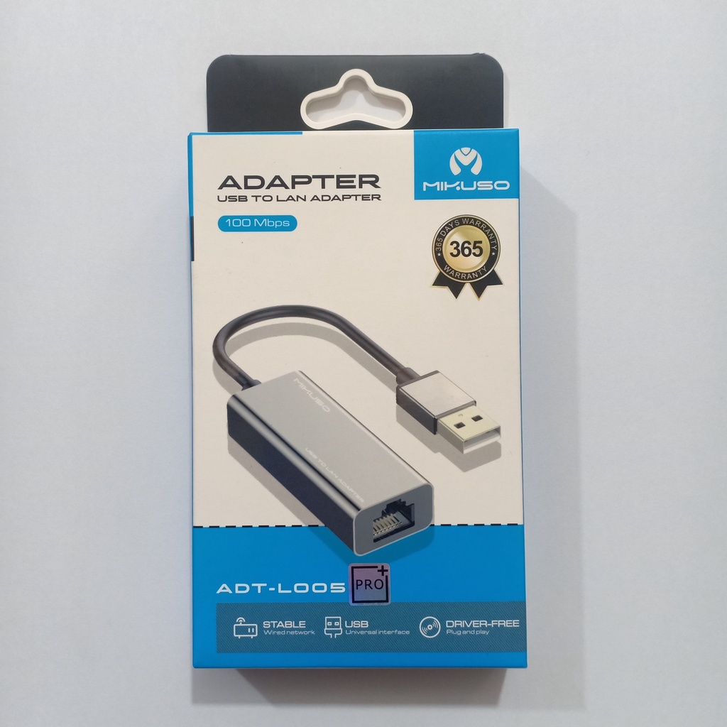 Usb to Lan Mikuso ADT-L005 Pro Kabel USB to LAN Adapter 100MBps