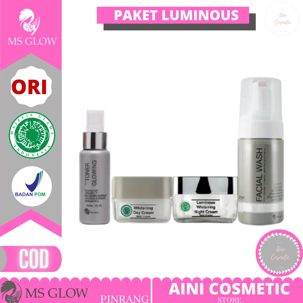MS GLOW Paket Luminous - Paket Wajah Ms Glow Luminous