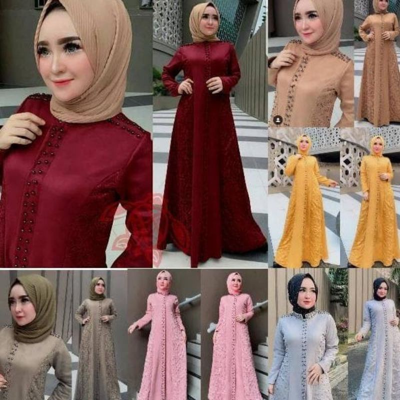 Gamis Suede brokat by Shellasaukia original