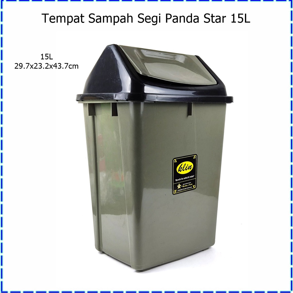 Tempat Sampah Tutup Segi15L