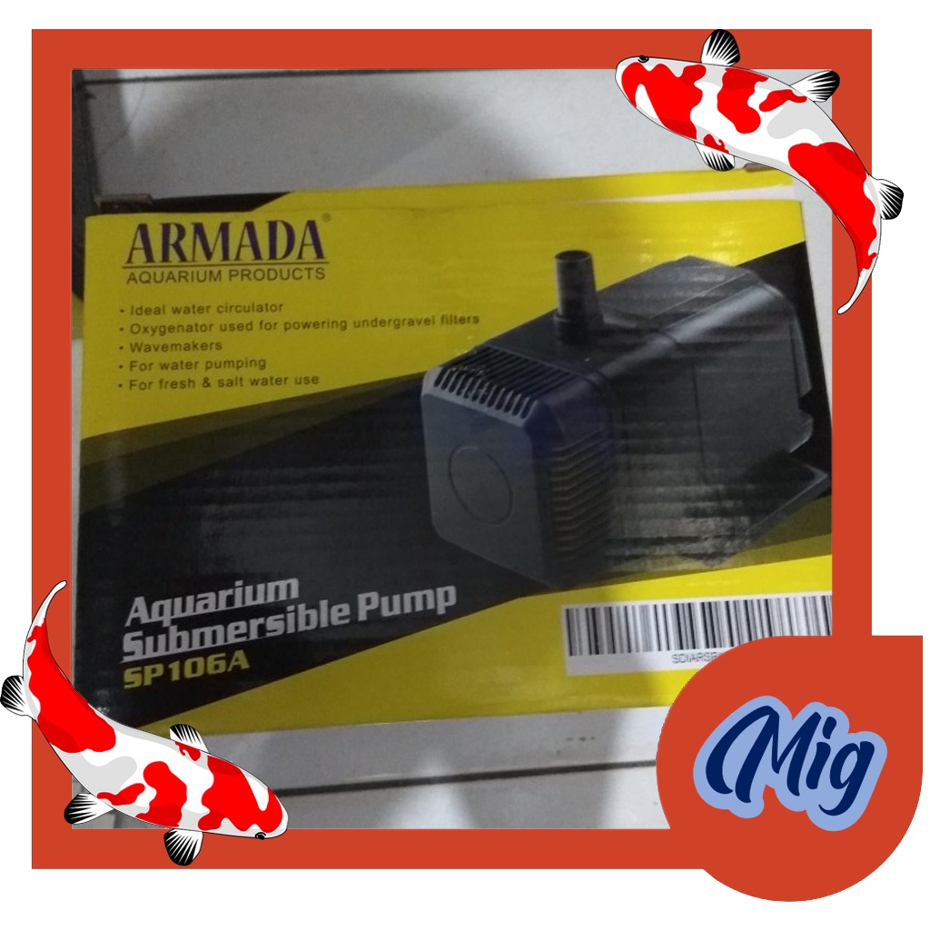 aquarium pompa celup water pump Armada SP 106 A