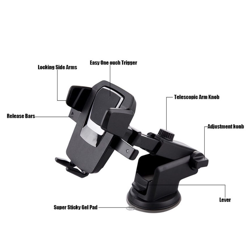 HD09 car mount tempel dasbor kaca penyangga HP mobil 360 rotasi CAR Holder