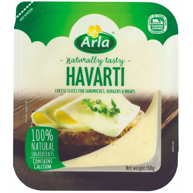 

ARLA HAVARTI Cheese Slices 150gr - Keju Havarti Lembaran