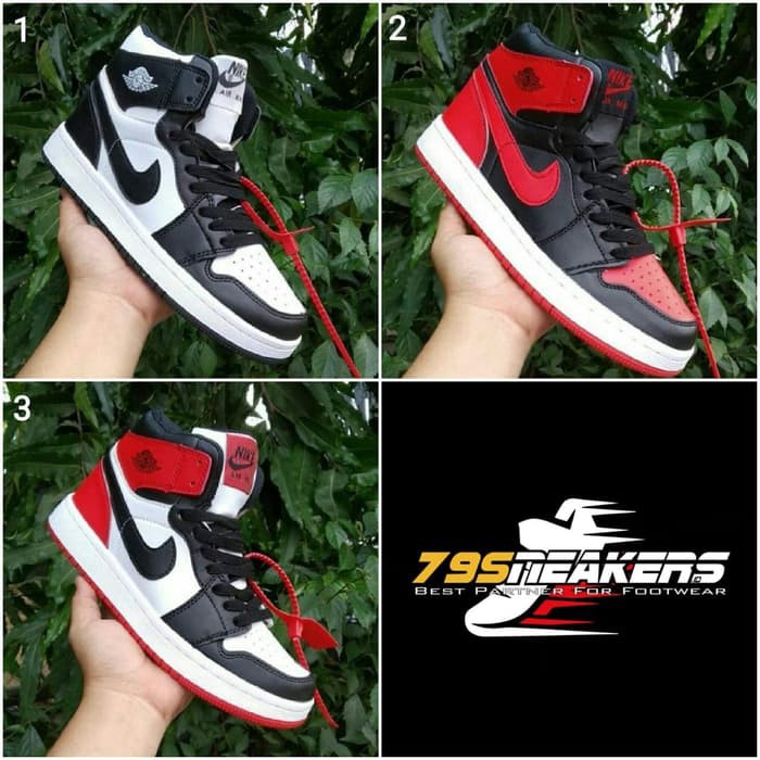 Sepatu Sneakers Pria Nike Air Jordan Retro I Premium Original Murah