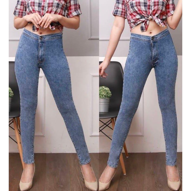 Celana Panjang Jeans Wanita Highwaist 27-30 Bisa Bayar Ditempat(COD)