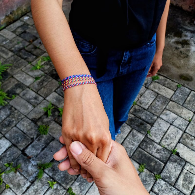 ONE SHOOT Rainbow Split Bracelet / Gelang Warna Warni / Gelang Tali Murah / Gelang Khas Bali / Gelang Anak / Gelang Tali / Gelang Simple / Gelang Etnik / Gelang Kaki