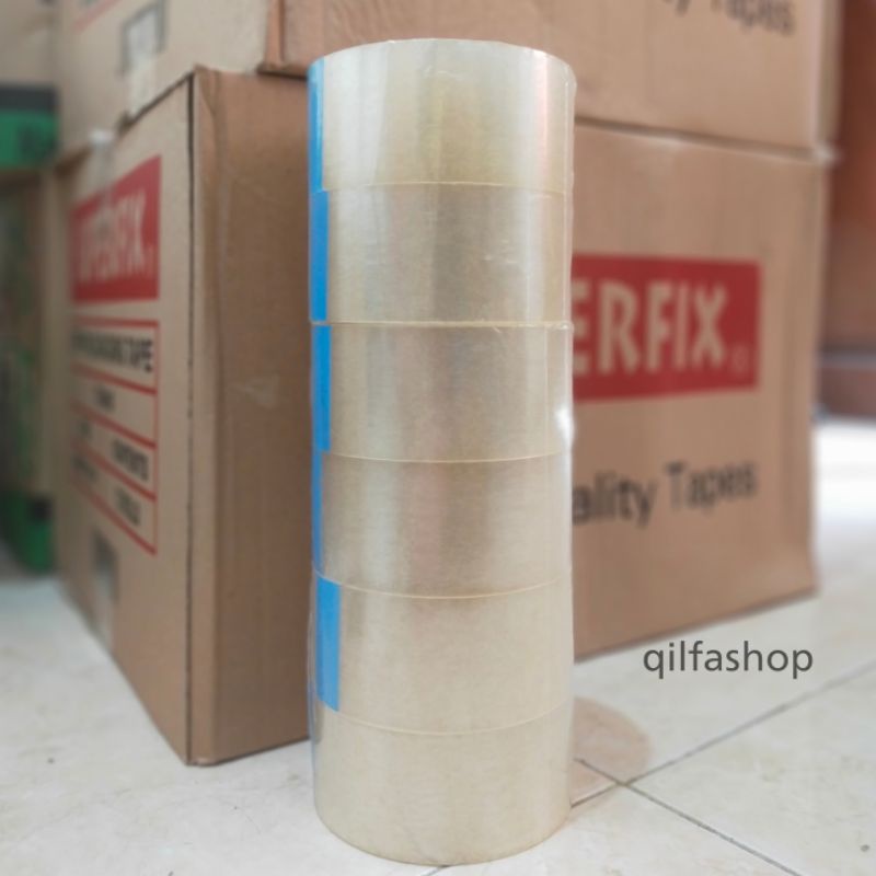 Lakban Besar OPP Isolasi Selotip SUPERFIX 48 mm × 100 yard bening berkualitas