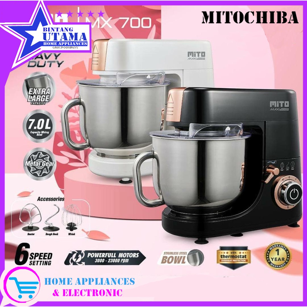 (COD) Mito Stand Mixer MX700 / MIXER MITO MX500 / MX-700 / MX 500 GARANSI RESMI TERMURAH]
