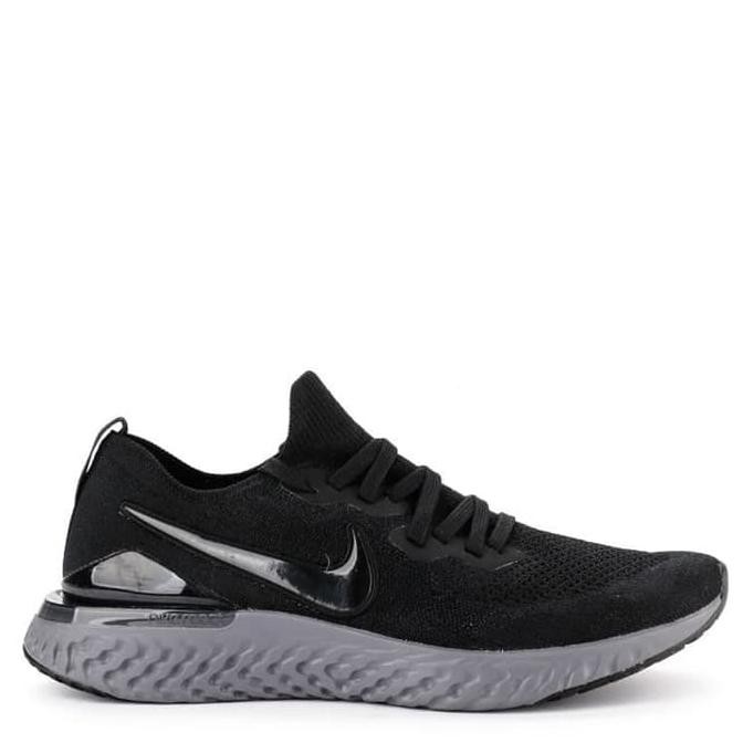 PENGIRIMAN CEPAT ALAT FITNES► SEPATU RUNNING ORIGINAL NIKE EPIC REACT FLYKNIT 2 - GUNSMOKE/BLACK