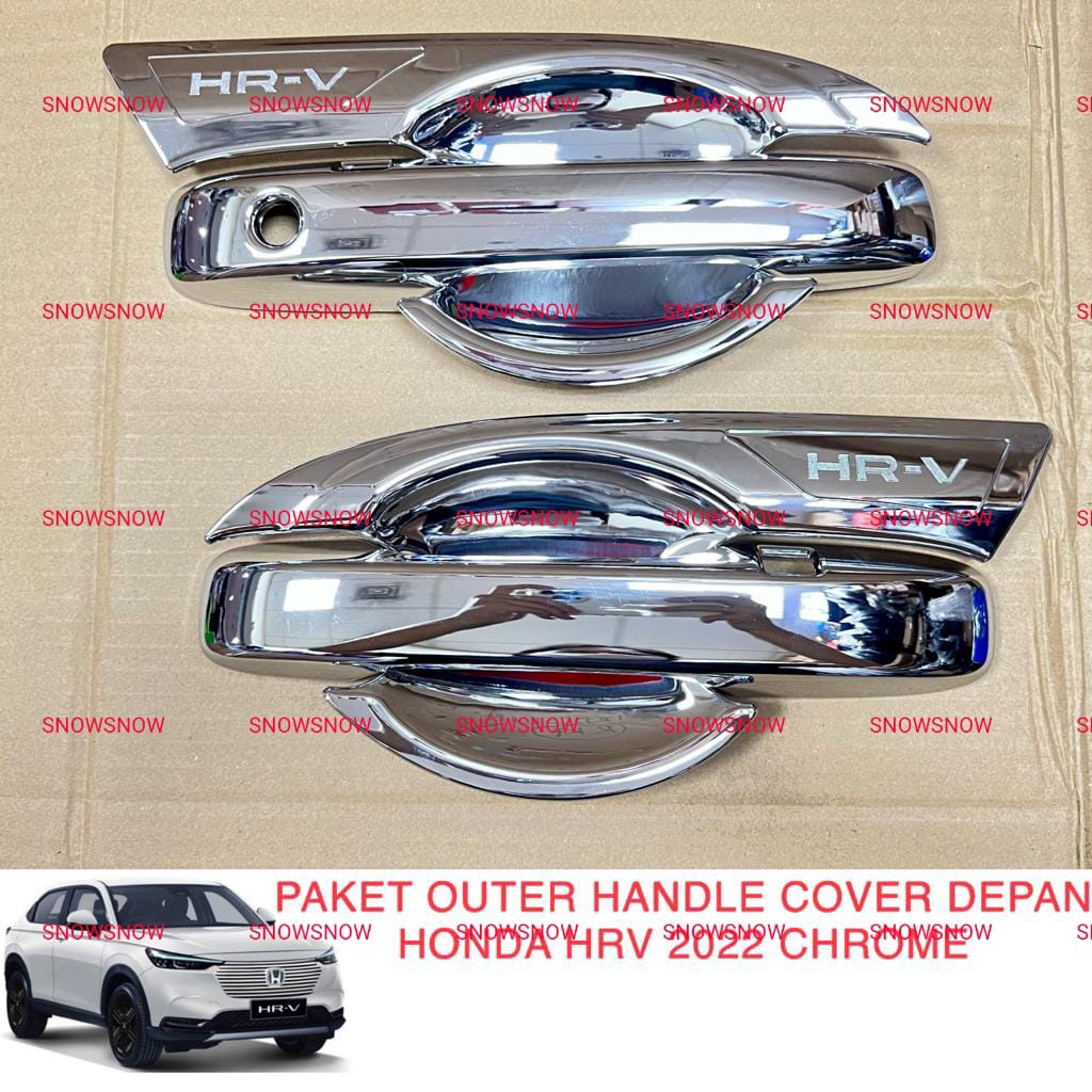 Paket Outer Handle Depan Cover Honda HRV 2022 UP Hitam Chrome
