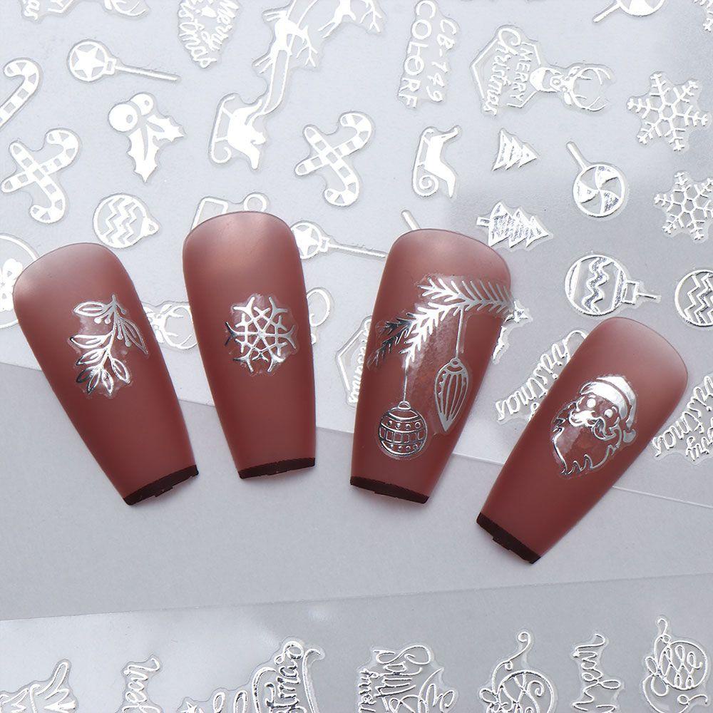 PREVA Nail Sticker multistyle Silver 3D envelope