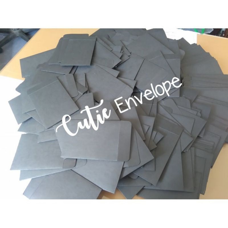 Amplop Hitam/amplop custom/amplop ukuran 8 x 16 cm