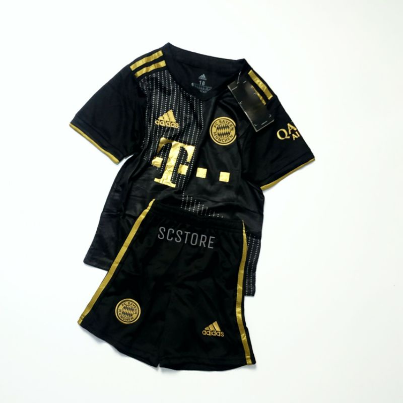 Jersey Baju Anak Kids Bayern Munchen Away 2021/2022 Kaos Bola Import Grade Ori