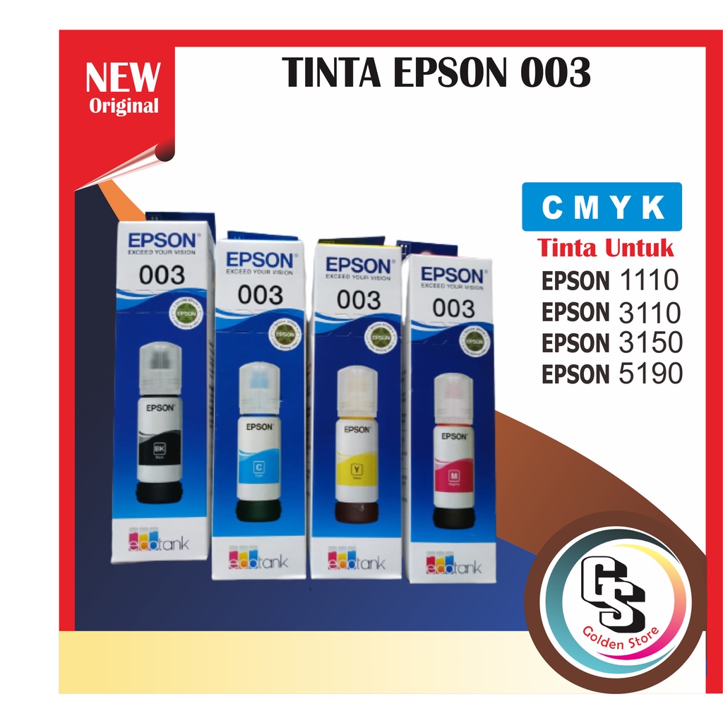 tinta epson 003 premium  compatible  for printer l5190 l3150 l3110 l1110 l3100 l3101 set