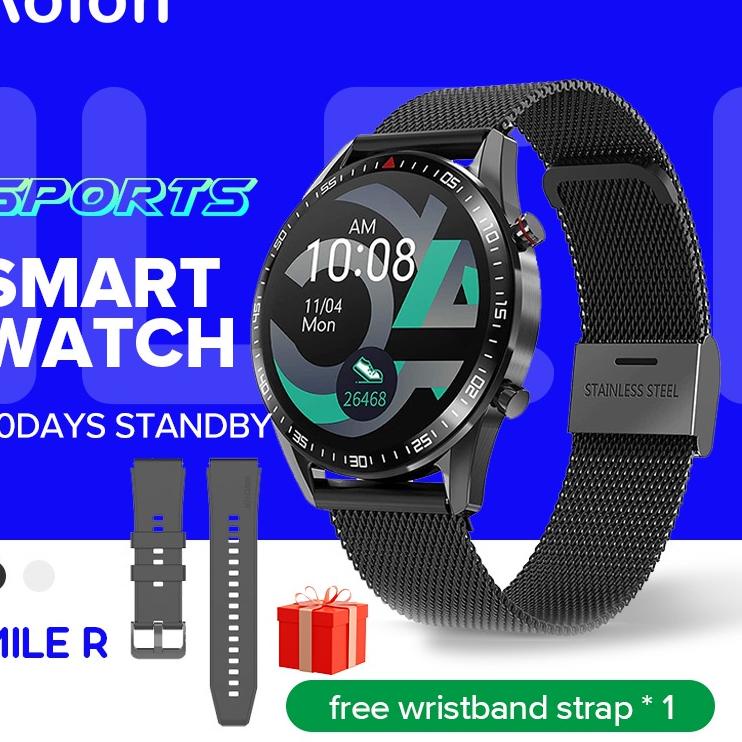 [PRODUK MIA] Aolon Smartwatch Mile R Waterproof Sport Watch Fitness Tracker Stainless Steel Strap Ca