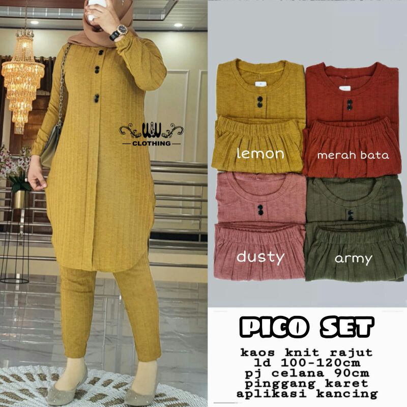 PICO SET BY W&W||KAOS KNIT RAJUT LD 100-120 PC 90