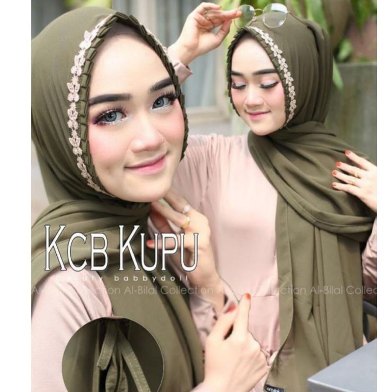 Pashmina Kcb Renda Kupu-Kupu Pasmina Tali Lipit Renda