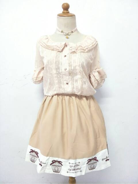 【AiVii】ROK LOLITA CINNAMON BIRDCAGE EMBROIDERY