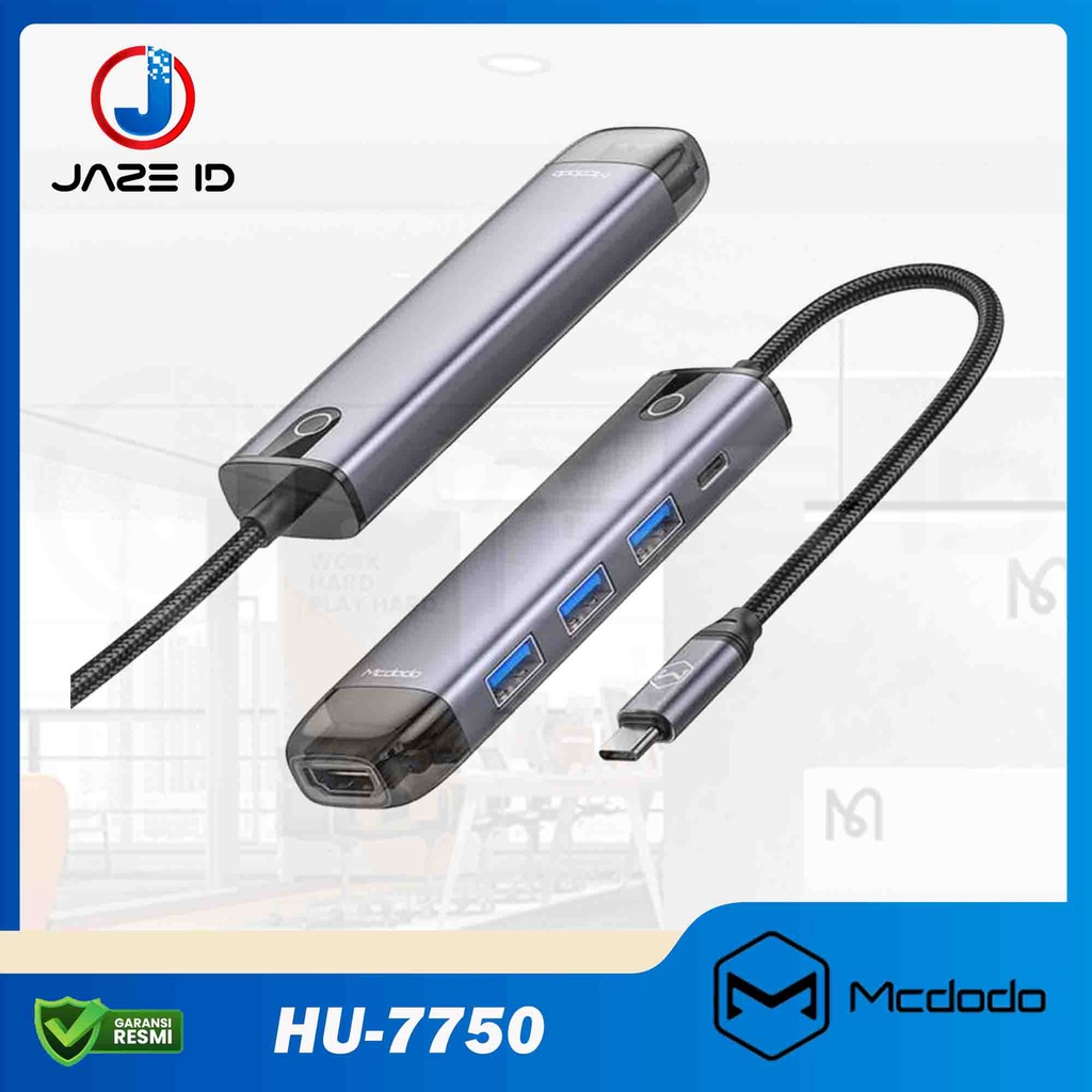 MCDODO HU-7750 HUB Splitter 5IN1 USB Type C Hdmi USB3.0 PD 100W