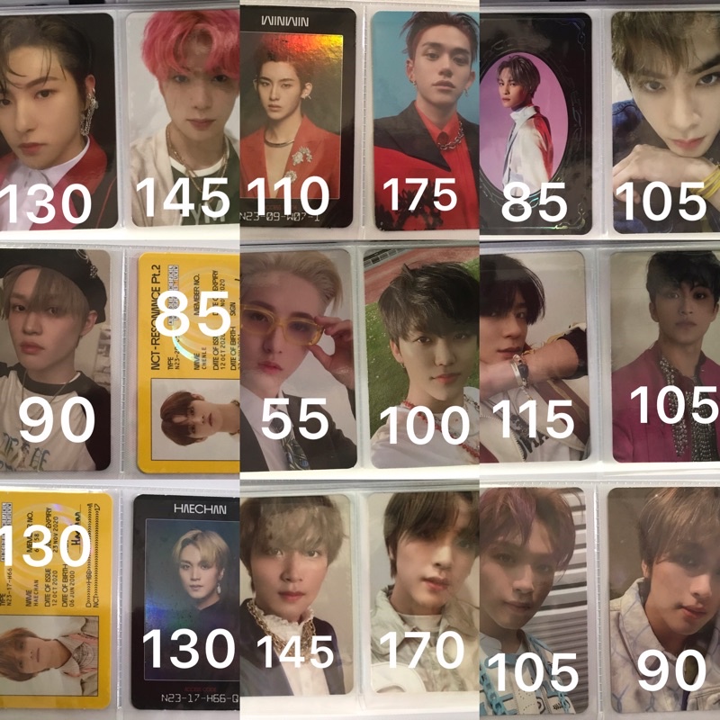 Photocard PC Haechan Jaemin Mark Jeno NCT 2020 Id Card Acses Card Haechan Jaehyun Renjun Winwin Xiao